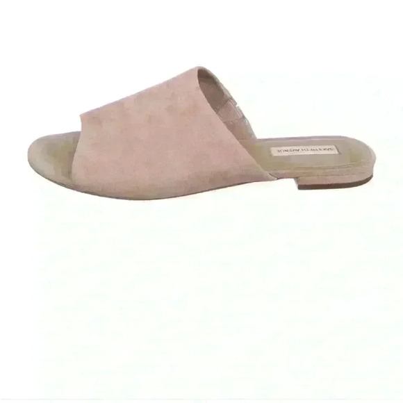 Saks Fifth Avenue Suede Pink Slides - Picture 1 of 8
